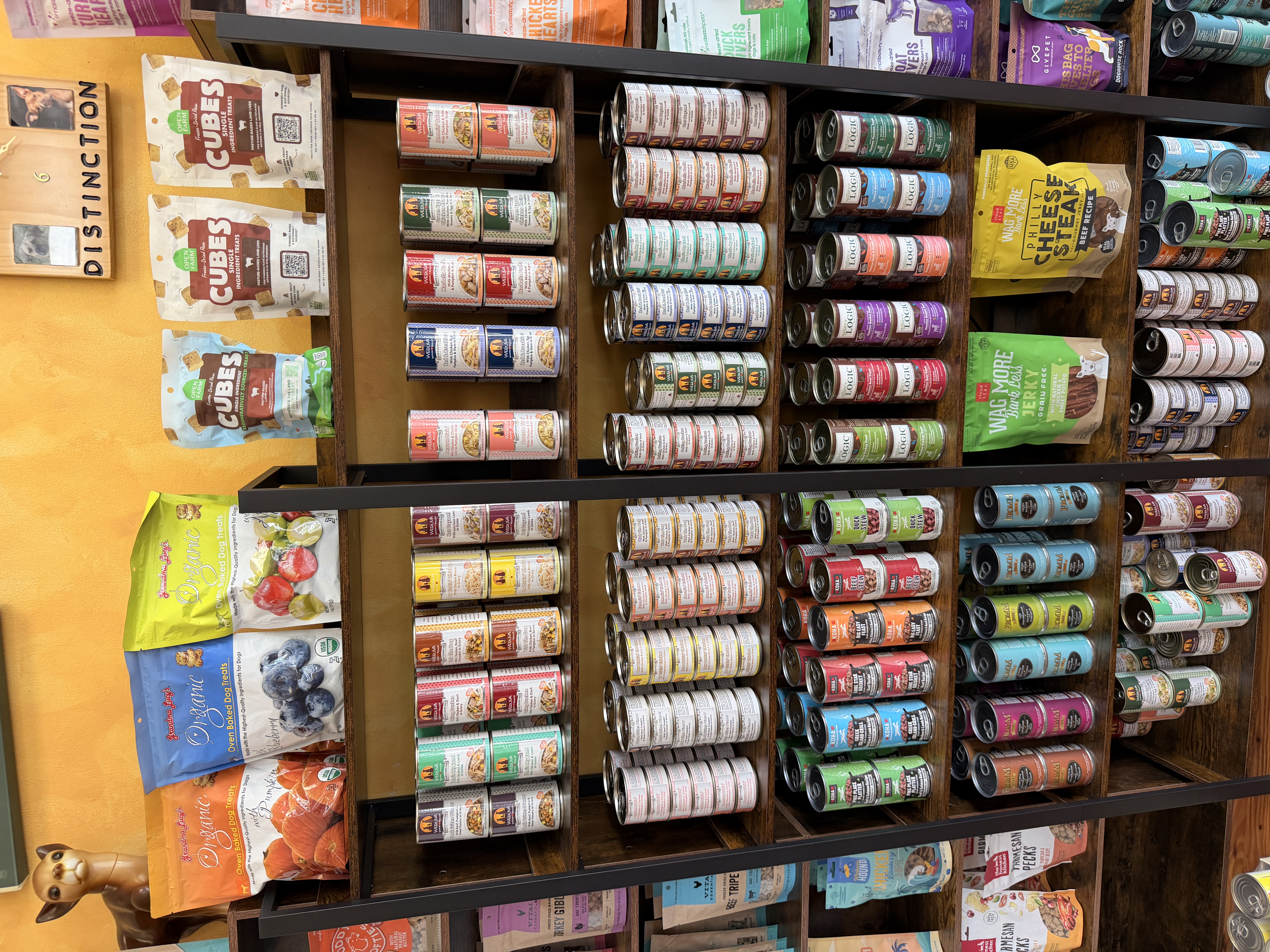 Weruva, Koha and Nature's Logic cans on the shelf